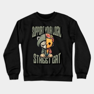 Street Cat Crewneck Sweatshirt